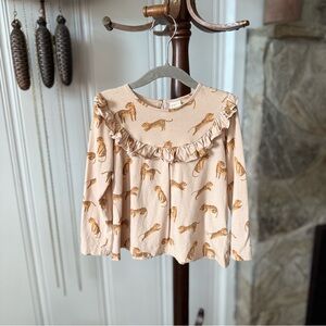 H&M Kids' Long Sleeve Cheetah Print Top